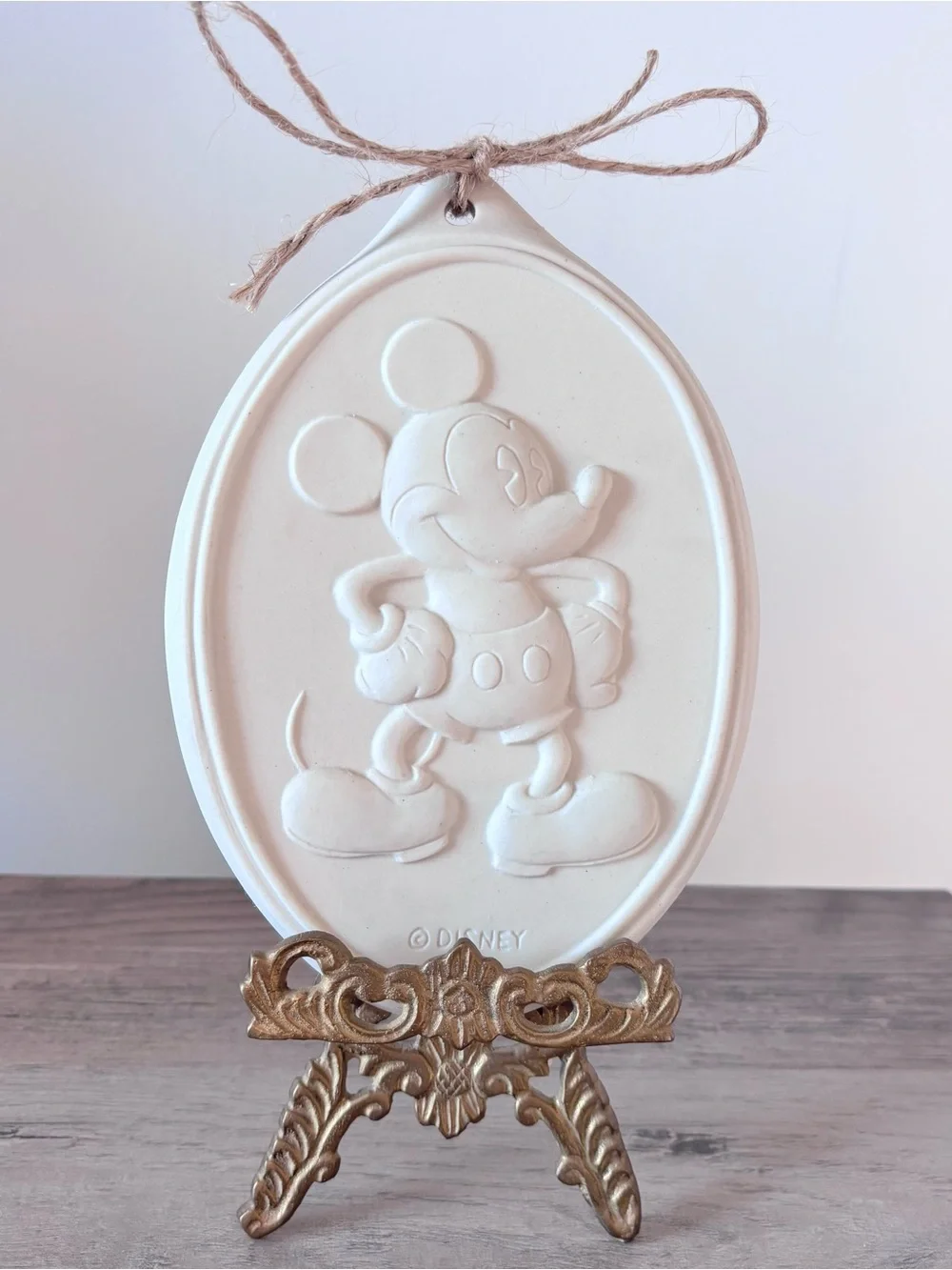 Vintage 1990s Disney Mickey Mouse & Co. Ceramic Cookie Flip Mold and Wall Plaque